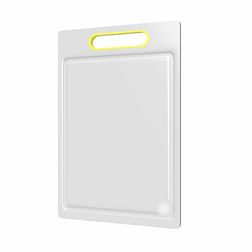 Set 3 Taglieri di Plastica con Maniglia, Tagliere per Cucina, Maxi Spessore 1cm, Con Scalanatura Antiscolo, Lavabile in Lavastoviglie, 24x34cm, Made in Italy (3)
