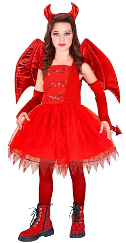 W WIDMANN MILANO Party Fashion – barndräkt djävul, klänning, helvete, demon, halloweenutklädnad