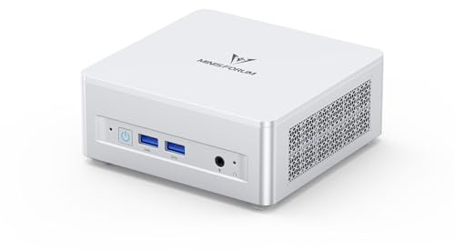 MINIS FORUM UM870 Slim Mini-PC, AMD Ryzen 7 8745H Mini-Computer (8C/16T, bis zu 4,9 GHz), 32 GB DDR5 RAM und 1 TB PCIe 4.0 SSD, DP/HDMI 2.1/USB4, 4 x USB Typ A, WIFI6E/BT5.2
