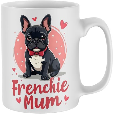 Purple Print House Frenchie Mum Mug French Bulldog Puppy Owner Tea Coffee Cup Womens Christmas Stocking Filler Gift