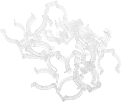 GAROZATION 20 Stück Led Lichtröhrenklemmen Transparent Stabile Lampenrohr Schnallenclips Aus Kunststoff Zur Befestigung Von Leuchtstoffröhren Montageclips Für Wand Decke Und Aluminiumprofile