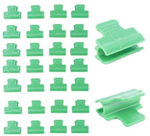 COEWUR 50pcs Garden Netting Clips, Greenhouse Clamps for 11mm - 13mm Hoops, Plastic Plant Clips for Secure Greenhouse Film and Extend Growing Season, Durable Garden Hoops for Netting