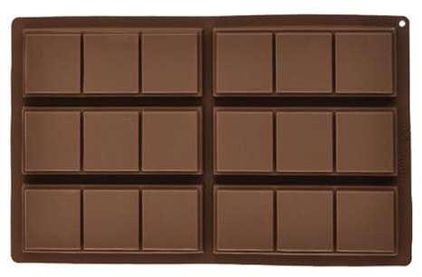 Stampo rettangolare per cioccolatini, 6 in silicone per caramelle ripiene, stampo per cera, snack energetici per snack fatti in casa