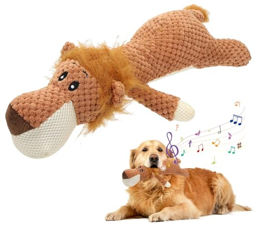 GmwyCzV Giochi per Cani,Giochi con Squeak per cane,Giocattoli per Cuccioli da Masticare,Resistenti Peluche per cane,Squeak Interattivi Giochi per a Cani di Piccola e Media Taglia (Marrone)