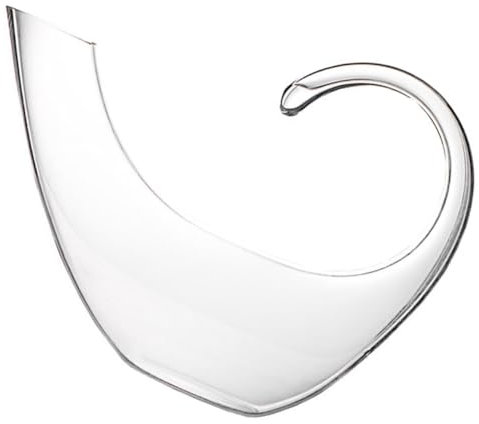 PartyKindom Aérateur de Vin en Verre Élégant et Simple, Décanteur Pratique en Verre Strié, Carafe à Pied pour Maison, Finition Soignée et Design Luxueux