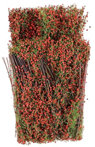 Enwye Modelos de vegetación de arbustos y césped en Miniatura, Bricolaje, paisajismo, Caja de Arena, Arquitectura, decoración en Rojo Intenso otoñal.