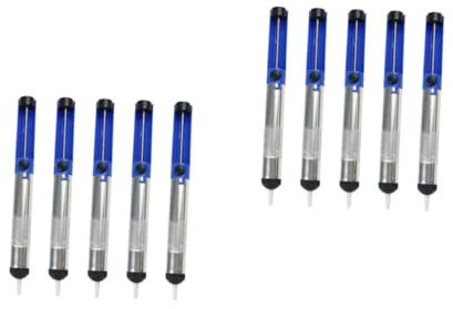 DIYEAH 10pcs Solder Sucker Tool Solder Removal Aluminum Alloy Desoldering Pump Compact Soldering Sucker Pen Easy One-Hand Use
