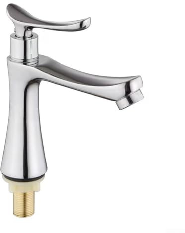 Rubinetto per lavabo in lega di zinco, rubinetto per lavabo da bagno con filettatura G1/2, miscelatore quadrato per lavabo da bagno a leva singola, con controllo del flusso d'acqua e della temperatura
