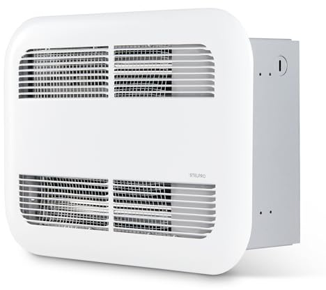 Stelpro Ceiling Fan Heater, 1500W / 120V – Discreet Recessed Electric Heater with Nichrome Element - Ceiling-Mounted Sleek Model – Silent Comfort, Instant Heat (ASK1501W) – White