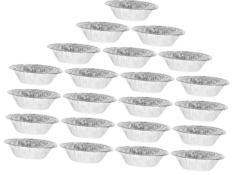 SOLUSTRE 200 pièces Moules à Tartelettes Jetables Aluminium pour Cuisson de Moules à Gâteaux Aluminium pour Pâtisserie Maison et Professionnelle