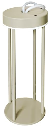 Majestic GEMMA AV - Lampada LED da tavolo o appendibile tramite gancio in silicone, Luce Calda-Naturale-Fredda, Adatta per interni ed esterni IP54, batteria ricaricabile, Avorio