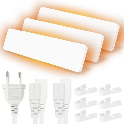 Monucep Schimmel Infrarotheizung, 50W Schimmelentferner Wand, Ohne Chemie, Wandmontiert & Freistehend, Geeignet für Badezimmer, Schlafzimmer und Wohnzimmer (3 Stück)