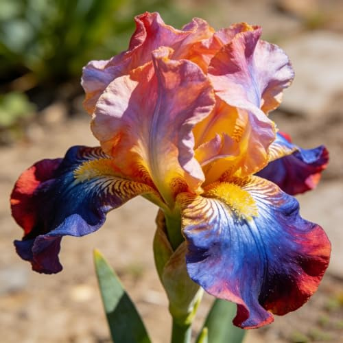 bulbos de iris perennes resistentes, cultivos de colores Brillantes,balcón exterior-10 bulbos-f