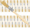 Kurtzy Set Pennelli Pittura Professionali da 12,7 mm (36pz) - Set Pennello Pittura con Manico Legno per Pittura, Vernice, Silicone, Gesso, Colle e Fai-da-Te - Pennelli Pittura Muri