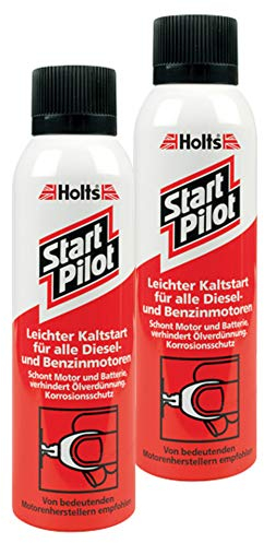Holts 2 avviatori a freddo Start Pilot, avviatore di avviamento a freddo, spray per motore diesel, benzina, accessori per motore, protezione contro la corrosione, protezione per il motore, protezione