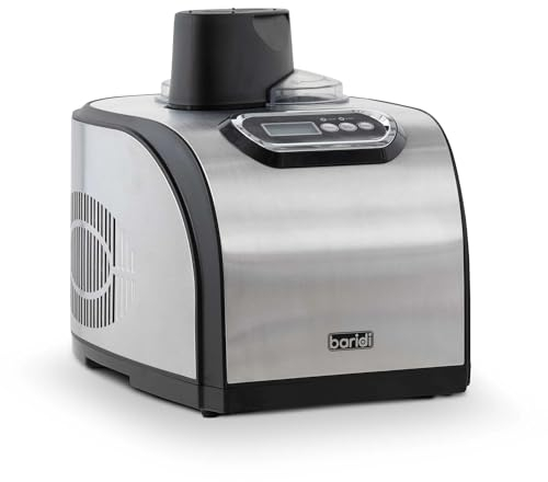 Ice Cream Machine with Fast Freeze Compressor Cooling (Silver, 1.5L)