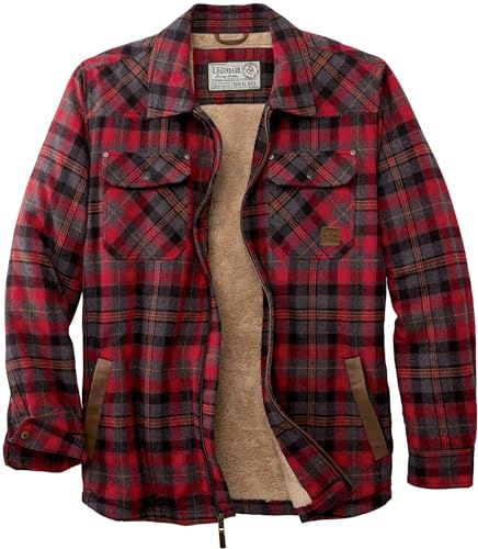Legendary Whitetails, Herren-Flanellhemdjacke mit Sherpa-Futter, vollständig gefüttert