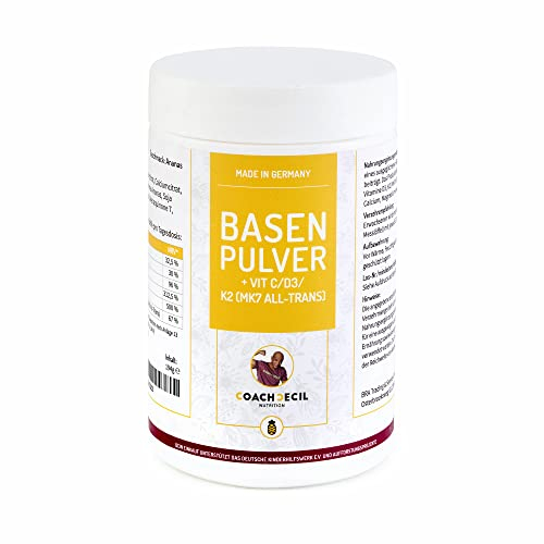 Basencitrat - Geschmack Ananas (Multivitamin Basenpulver mit Vitamin D3, C, K2 MK7 All-Trans, Magnesium, Calcium, Kalium & natürlichem Camu Camu-Extrakt)