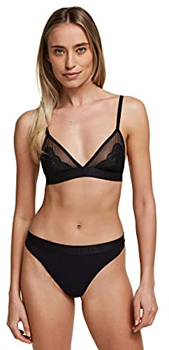 KARL LAGERFELD Dam Spets Triangel Bh, Svart, L