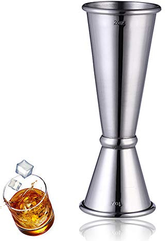 Cocktail Jigger Dual Spirit Measure Cup,Stainless Steel 30ml/60ml Measuring Cup Craft Double Drinks Jigger for Home Bar Bartender Party Wine Drink