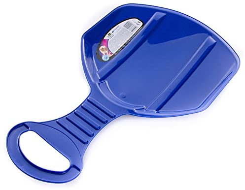 R.G. Schneerutscher Poporutscher mit Griff Schneeflitzer Rutschblatt Schlitten Rutschteller (1x Blau)