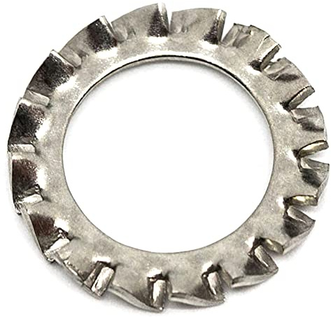 M12 - Arandelas dentadas externas de acero inoxidable DIN 6798A (20 unidades)