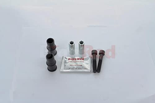 Bigg Red - Bremssattel Schiebestift Führung Set - Vorne Links & Rechts - Inklusive 2 Identische Pinnen, Schieber Gummi & Fett - Für Nicht ABS Modelle Mit 239 x 10mm Scheibe - 1314X