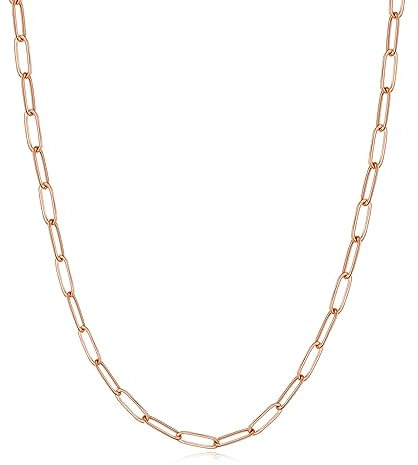 Philip Jones Rose Gold Plated Small Link Paperclip Necklace