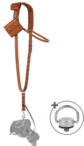 C Coiro Schultergurt Zubehör für Eine Einzige Kamera - Professionelle Hals Leder Harness 1 Kamera
