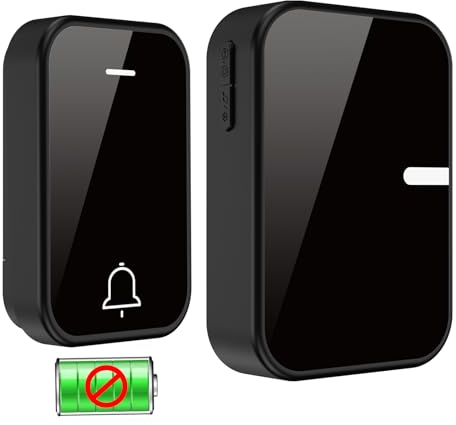 Campanello Senza Fili, YVVV Campanello Senza Fili Esterno Impermeabile e Autoalimentato senza Batteria, Campanello Wireless con 38 Melodie e 4 Livelli di Volume