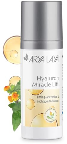 ARYA LAYA Hyaluron Miracle Lift, 50 ml | Pflanzliche Lifting-Alternative, Hyaluron-Booster mildert Falten, Feuchtigkeits-Serum für viele Hauttypen, vegan