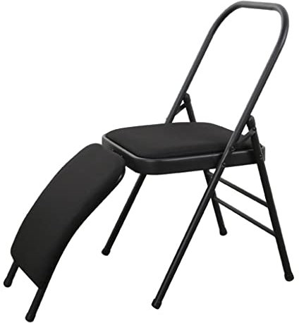 QYEZSOTL Yoga-Stuhl Bold Klappstuhl Professioneller Yoga-Stuhl Handstand Yoga-Hocker Bold Wandrohr (Farbe: Schwarz, Größe: 81 * 41 * 102 cm)