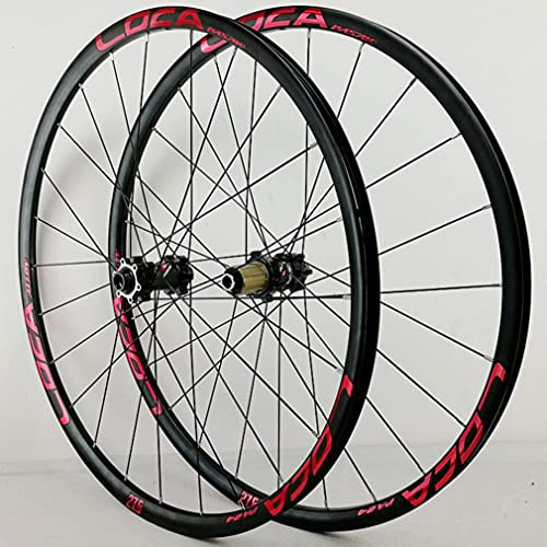 Mountainbike-Radsatz 26/27,5/29/700c Fahrräder Felge Scheibenbremse Fahrradräder 24 Löcher Steckachsennabe für 7/8/9/10/11/12-Gang-Kassette Mountainbikes Vorder- und Hinterrad 1595g