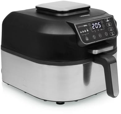 Wintem Friggitrice ad Aria Digitale 5,6L e 1750W - Funzione Cuoci e Griglia in 1 - Programma di Cottura per Patatine, Pesce, Carne e Verdura - Include Cestello Estraibile, Ricettario e Termometro