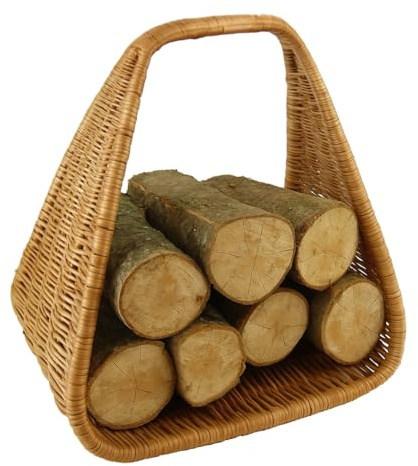 MIKONI Pilkorg, vedkorg, vide, träkorg, vedkorg, pilkorg, dekoration, bärkorg, vedkorg, vedkorg, modern