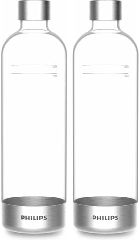 Philips GoZero ADD912/10 Bouteille d'eau pétillante sans BPA, 1 l, transparent (Lot de 2)
