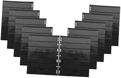 DOITOOL 10 Hojas Álbum De Estándar De Bolsas Transparentes De Pvc Encarte Para Colección De Para Coleccionistas Exhibiciones o Almacenamiento