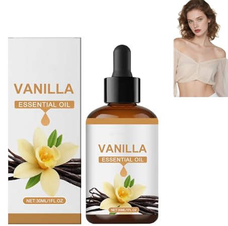 Huile essentielle de vanille, huile corporelle naturelle à la vanille pour les peaux sèches et les cheveux, parfum longue durée et hydratant, illumine la peau et répare la barrière cutanée (1pcs)