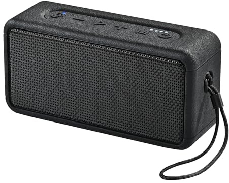 MADDECKERS GB03 30W Tragbarer Bluetooth 6.0 Lautsprecher, DSP Sound mit Tiefbass, IPX7 Wasserdicht, 24 Std Akkulaufzeit, Freisprechen, USB TF AUX, Typ-C Schnellladung, Lederoptik mit Trageschlaufe