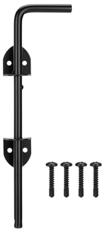 Puerta para de madera - Tope de puerta resistente tipo perno, bisagras de robustas de 30,5 cm | de tierra de puerto | Para remolque de piscina granja niño