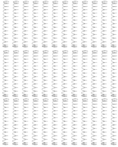 NUOBESTY 50 Pièces Ressorts de Compression de Stylo à Bille en Acier Inoxydable Argenté, Petits Ressorts de Stylo Faciles à Remplacer pour Bureau et Réunions, Présent Rentrée