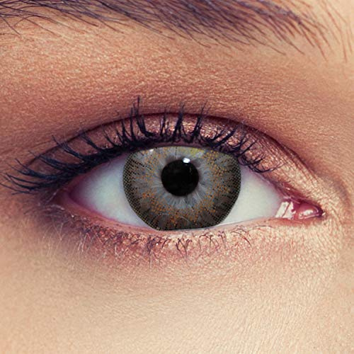 DESIGNLENSES, Lentillas de color avellana - 1 par (2 lentes) - discretamente colores suaves - 30 días aplicable - sin graduar/dioprtías True Hazel (Avellana)