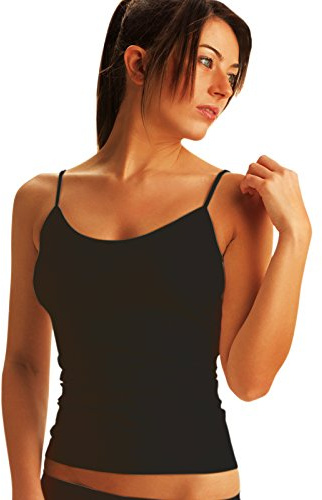 SENSI' Débardeur Femme Caraco Top Fines Bretelles perspirante Microfibre bactériostatique sans Coutures Made in Italy