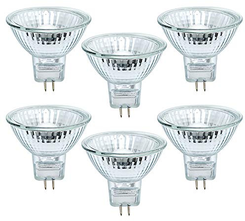 MR11 Type Halogen Light Bulb Down Reflector Spot Lamp 20 Watt 12V 2 Pin Oven Hood Range Lighting High CRI Bright Kitchen 45° Beam Warm White 20W GU4 Dimmable Replacement GL Fiber Optic BAB C I 6 Pack