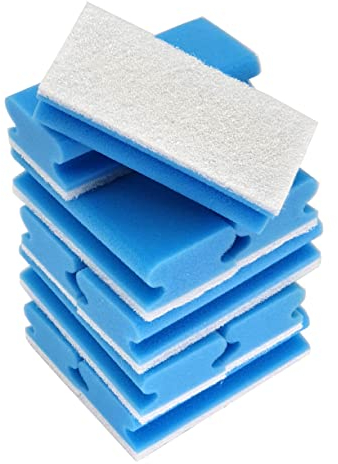 SCHAUMEX® 10er Set Kratzfreier Putzschwamm, Soft, waschbar, Topfschwamm, Spülschwamm, Haushaltsschwamm, mit Vlies und Griffmulde