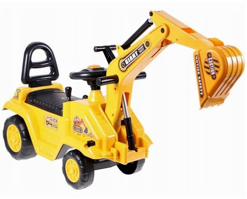 COIL Großer Bagger für Kleinkinder - Spielzeugbagger mit Lenkrad und Geräuschen, Sandspielzeug - Big Bagger Zum Sitzen