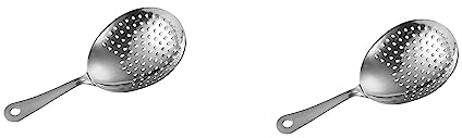 Leadigol Colador de barra Julep de acero inoxidable para cóctel, cuchara, cóctel, drenaje rápido, herramientas de barra