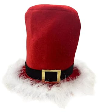 harayaa Weihnachts-Zylinder, Weihnachtsmütze, Bequeme Kopfbedeckung, Weihnachtsmütze, Weihnachtskostüm, Kopfbedeckung zum Verkleiden von Partygeschenken,