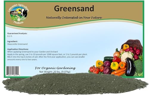 Greensand 20 Pounds – Natural Fertilizer for Healthy Soil, Rich in Potassium & Iron, Great for Gardens, Lawns & Growing - Lancaster Agriculture Products