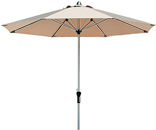 CMJSGG Ombrellone da Patio da 9 Piedi con palo in Alluminio, ombrellone da Tavolo per Mercato all'aperto per Giardino, Spiaggia, Cortile e Piscina